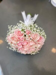 זר כלה שושנה ורוד